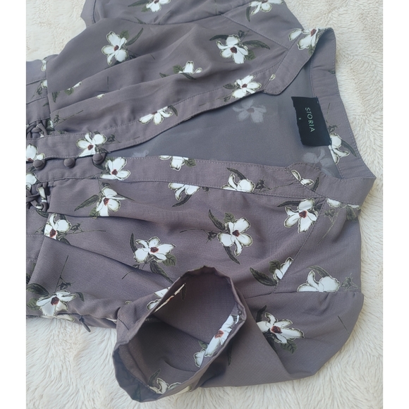 Storia gray floral dress - Picture 7 of 16